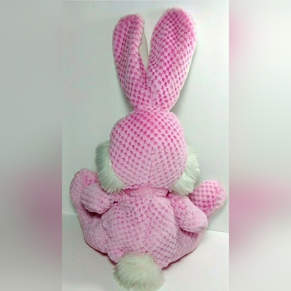 Pink BUNNY RABBIT Chrisha Creations Playful Plush 2009 16" soft stuffed - Picture 7 of 9